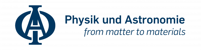 Das Logo und der Fakultät für Physik und Astronomie: From matter to materials