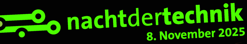 Schriftzug nachtdertechnik 8. November 2025